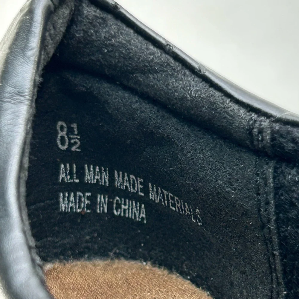 LA Underground Shoes Y2K Black Mary Jane Buckle Stitch Academia Size 8.5 - Picture 7 of 7